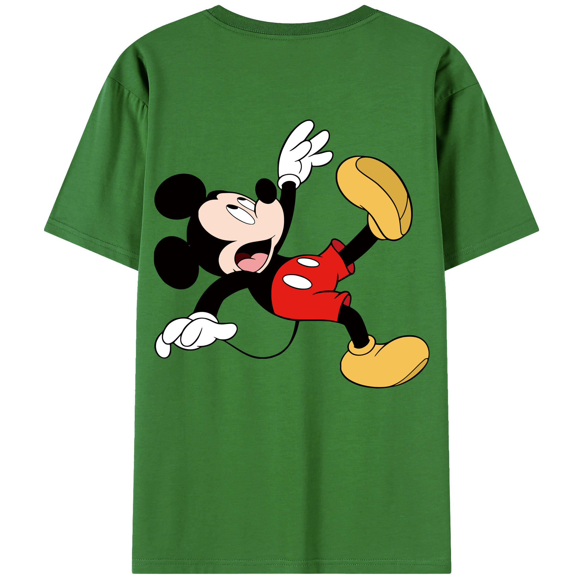 （画像用） ミッキーマウス Mickey Mouse レディース半袖Tシャツ(バックプリント)